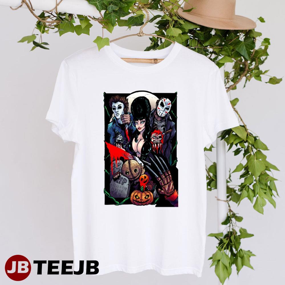 Halloween Maniacs Elvira Mistress Of The Dark TeeJB Unisex T-Shirt