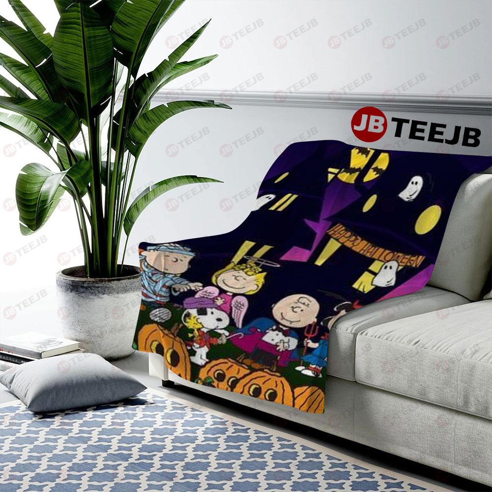 Happy Halloween Party It’s The Great Pumpkin Charlie Brown TeeJB US Cozy Blanket