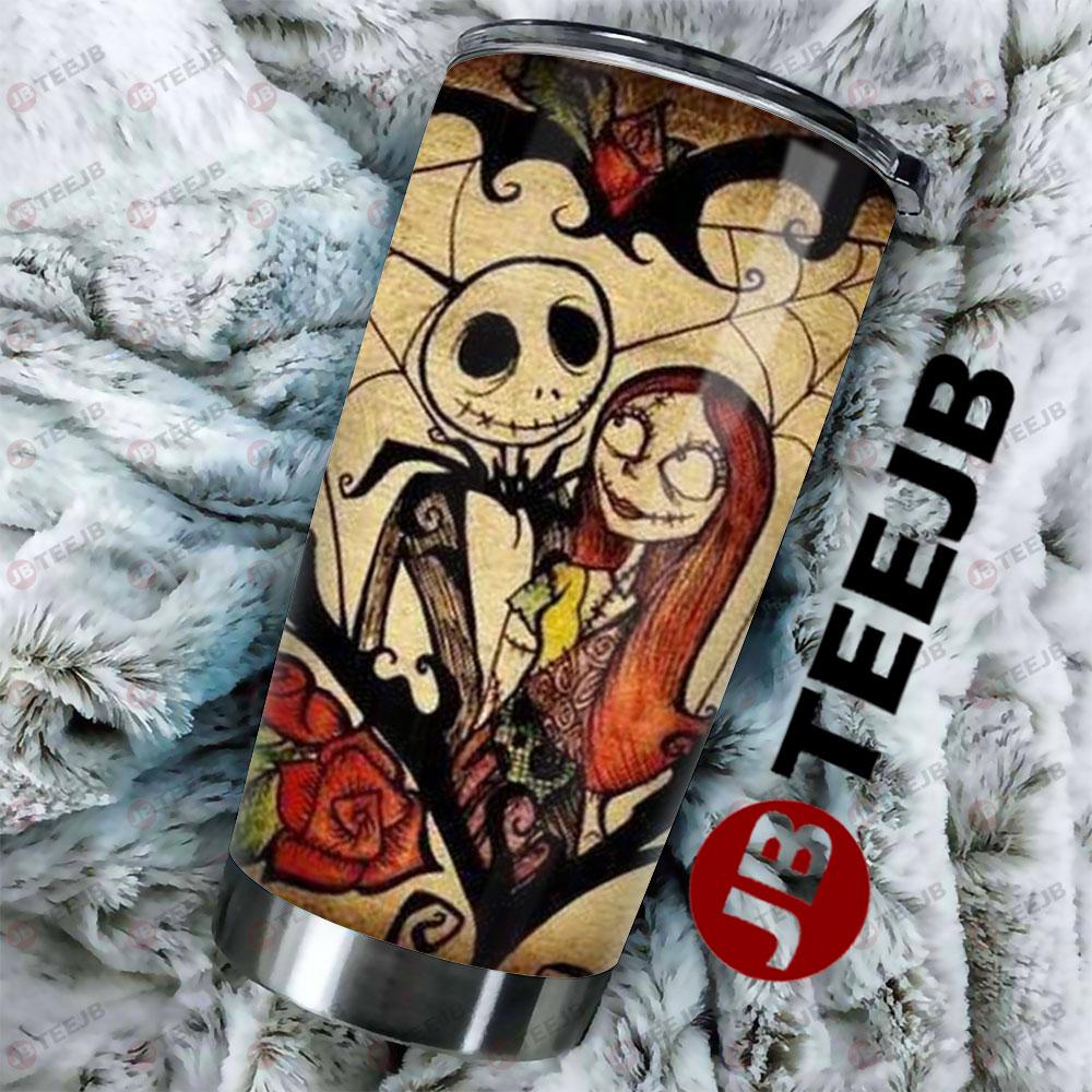 Heart Spiderweb Jack Skellington The Nightmare Before Christmas Halloween TeeJB Tumbler