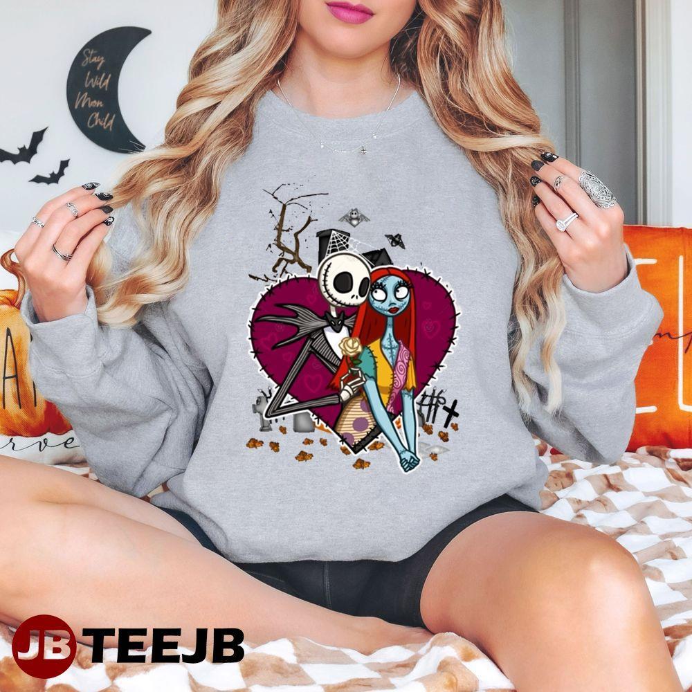 Heart The Nightmare Before Christmas Happy Halloween TeeJB Unisex Sweatshirt