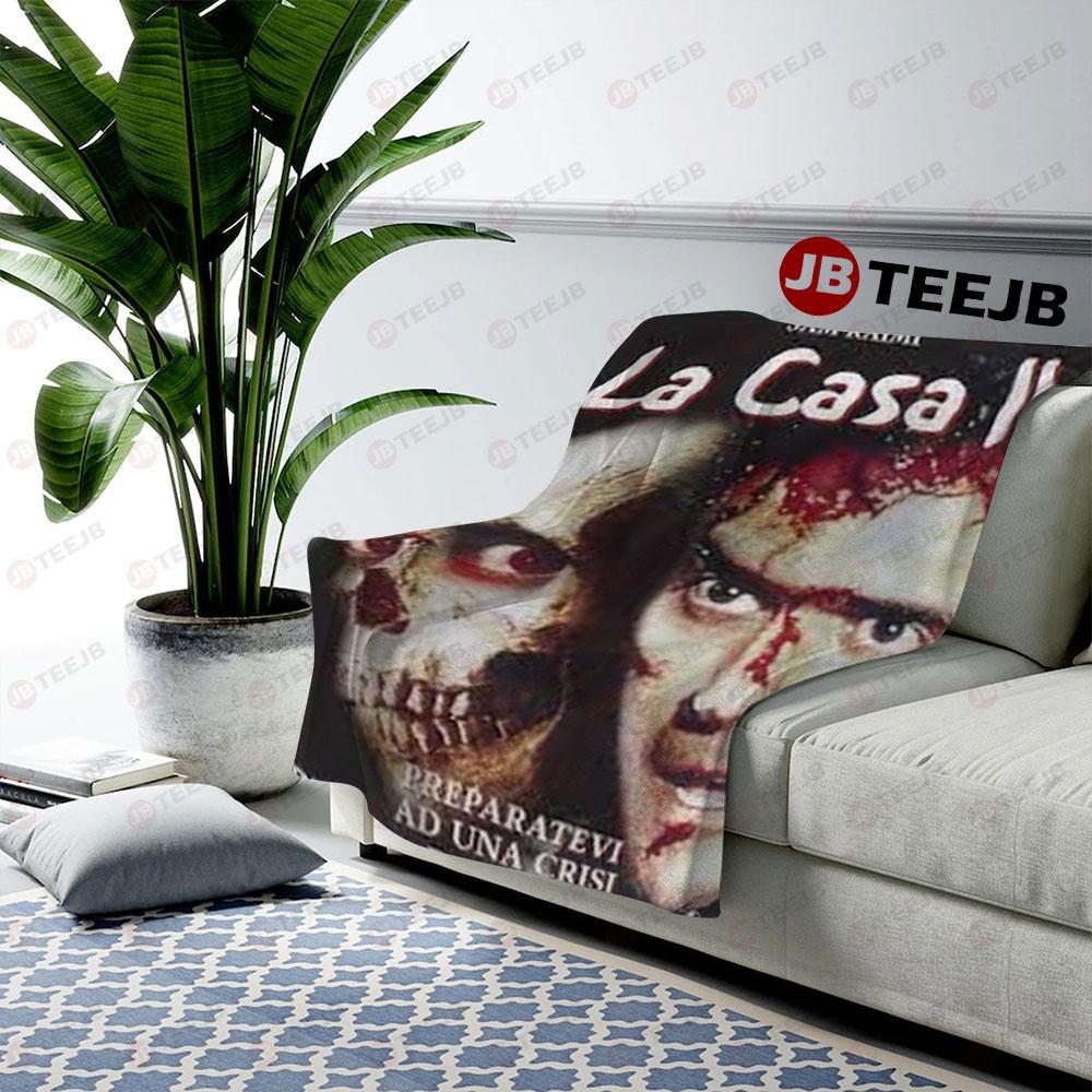 Horror Skull Evil Dead Ii Halloween TeeJB US Cozy Blanket