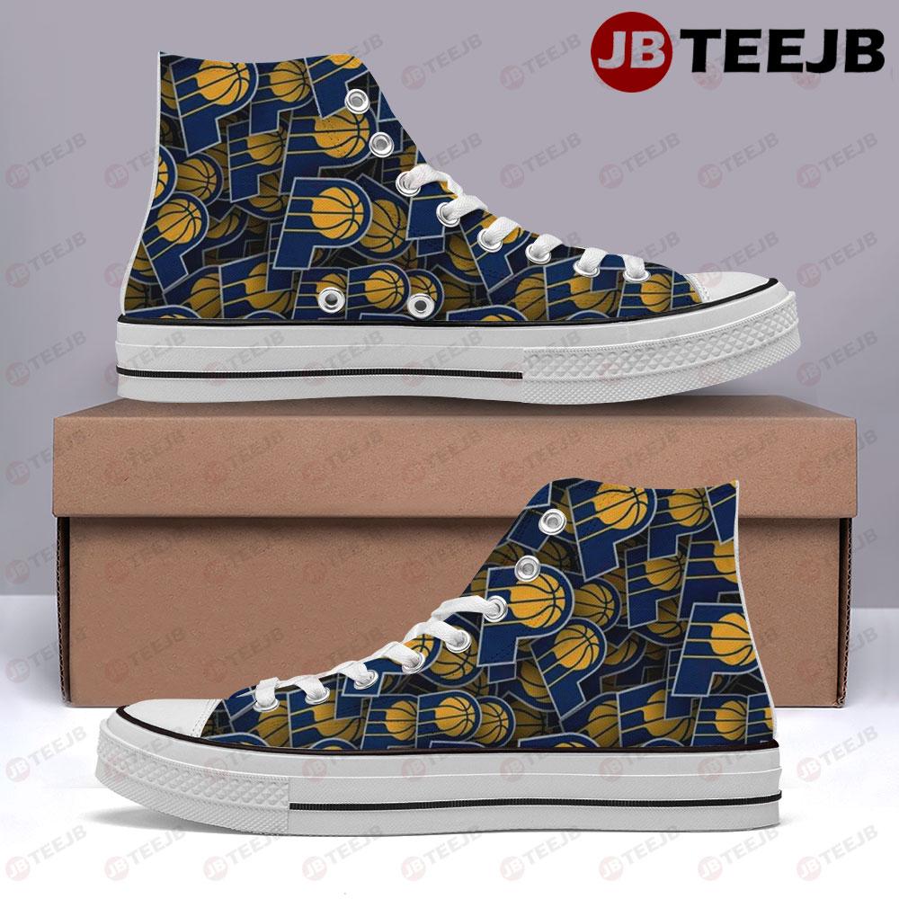 Indiana Pacers 23 American Sports Teams TeeJB High Top Retro Canvas Shoes