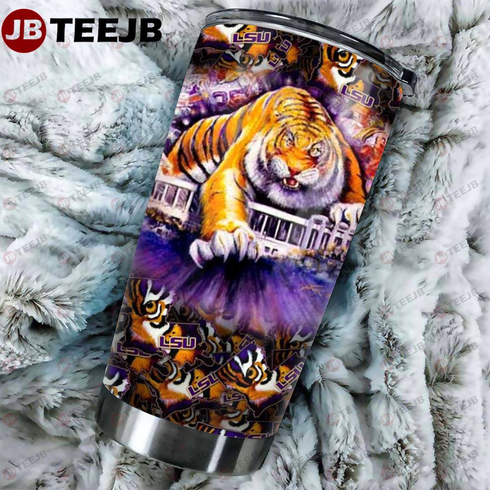 Louisiana State University Tiger On Stadium 11×16 American Sports Teams TeeJB Tumbler