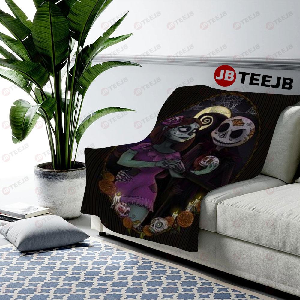 Mirror Couple The Nightmare Before Christmas Halloween TeeJB US Cozy Blanket