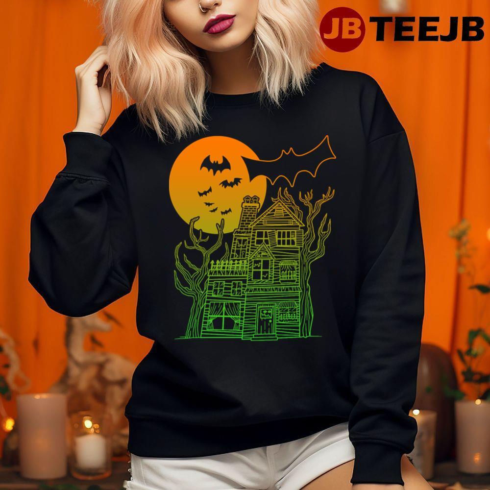 Neon Gradient The Haunting Of Hill House Happy Halloween TeeJB Unisex Sweatshirt