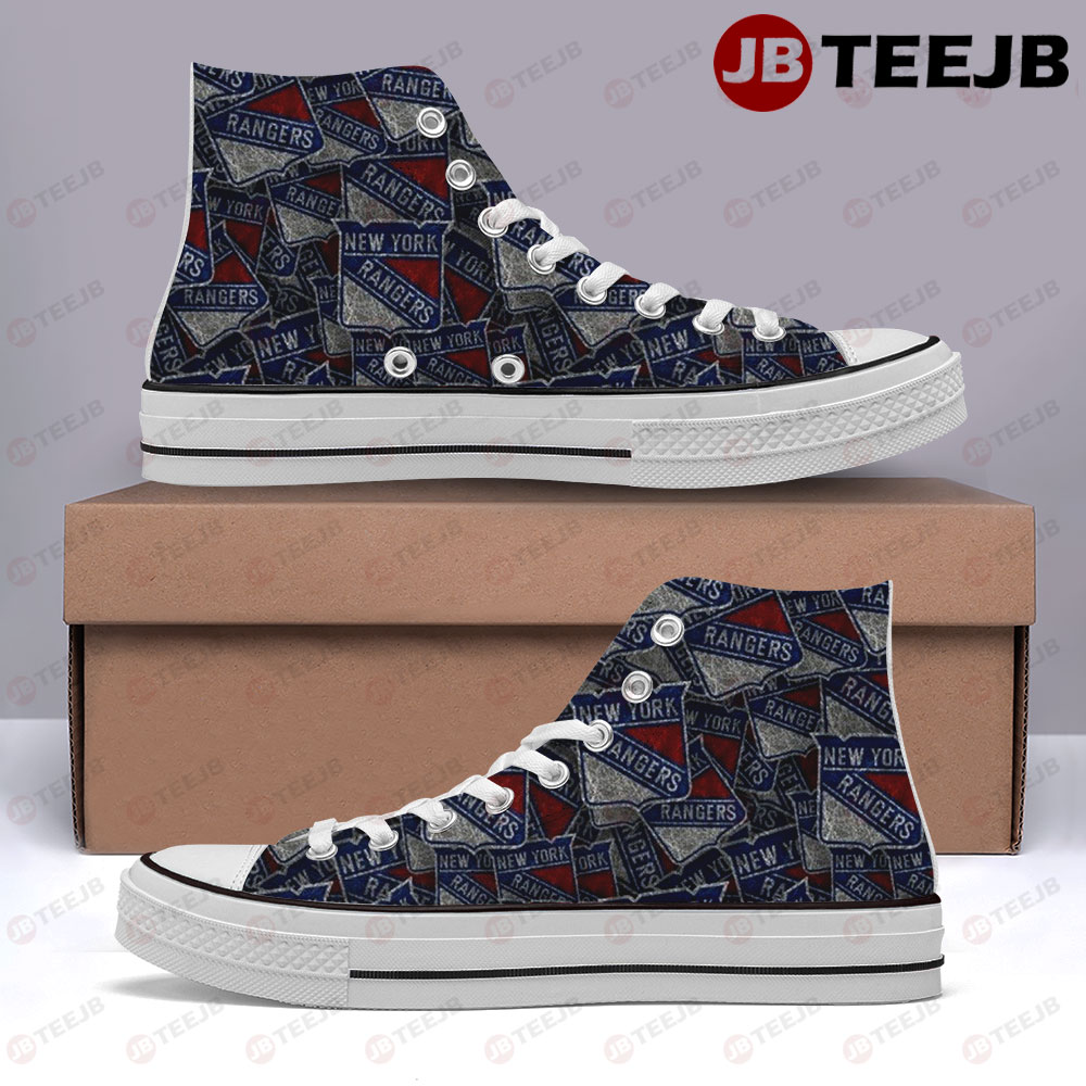 New York Rangers 24 American Sports Teams High Top Retro Canvas Shoes