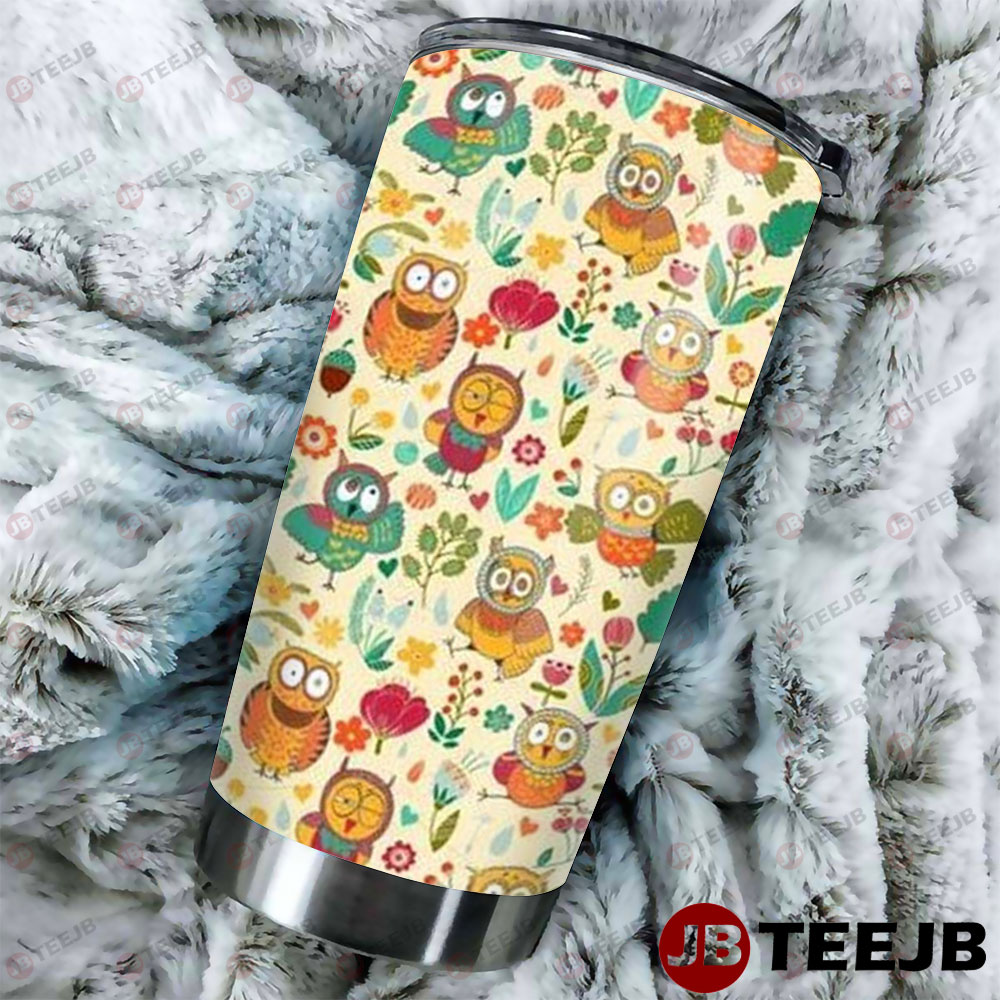 Owl Halloween Pattern Tumbler