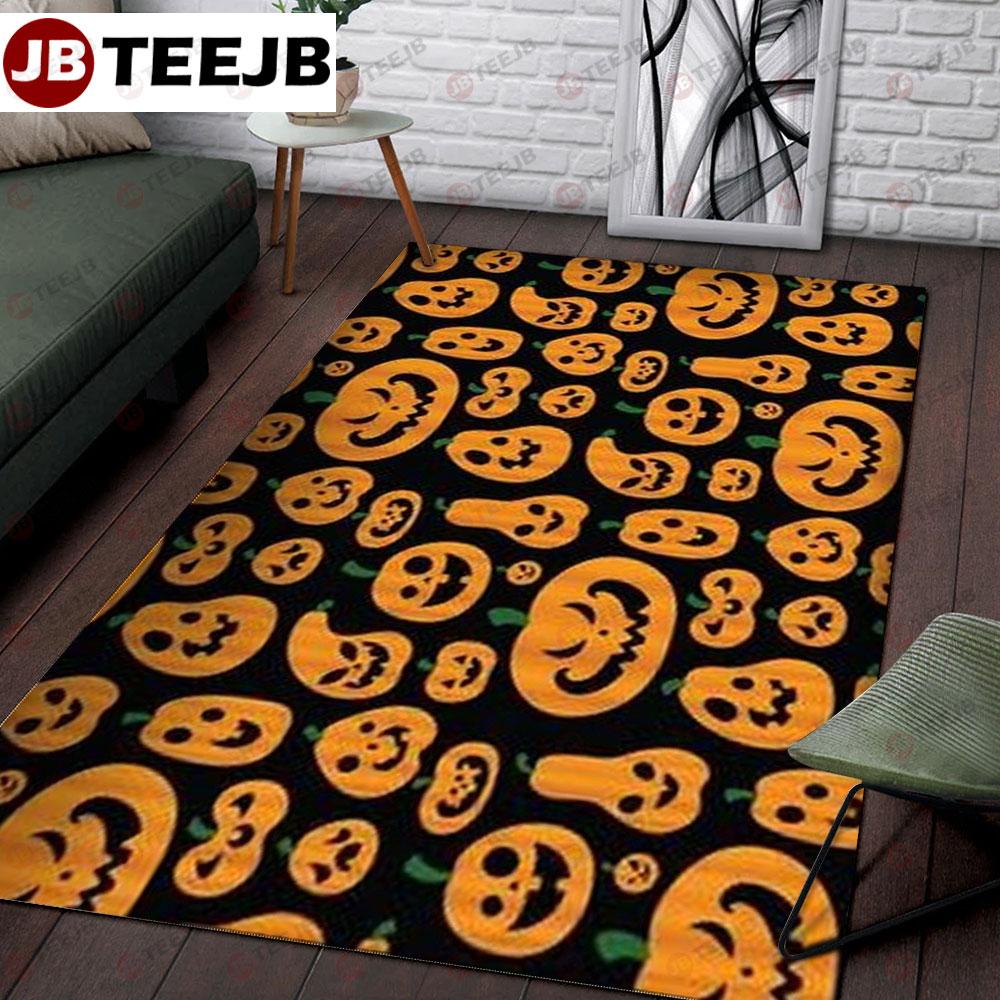 Pumpkins Halloween Pattern 001 TeeJB Rug Rectangle