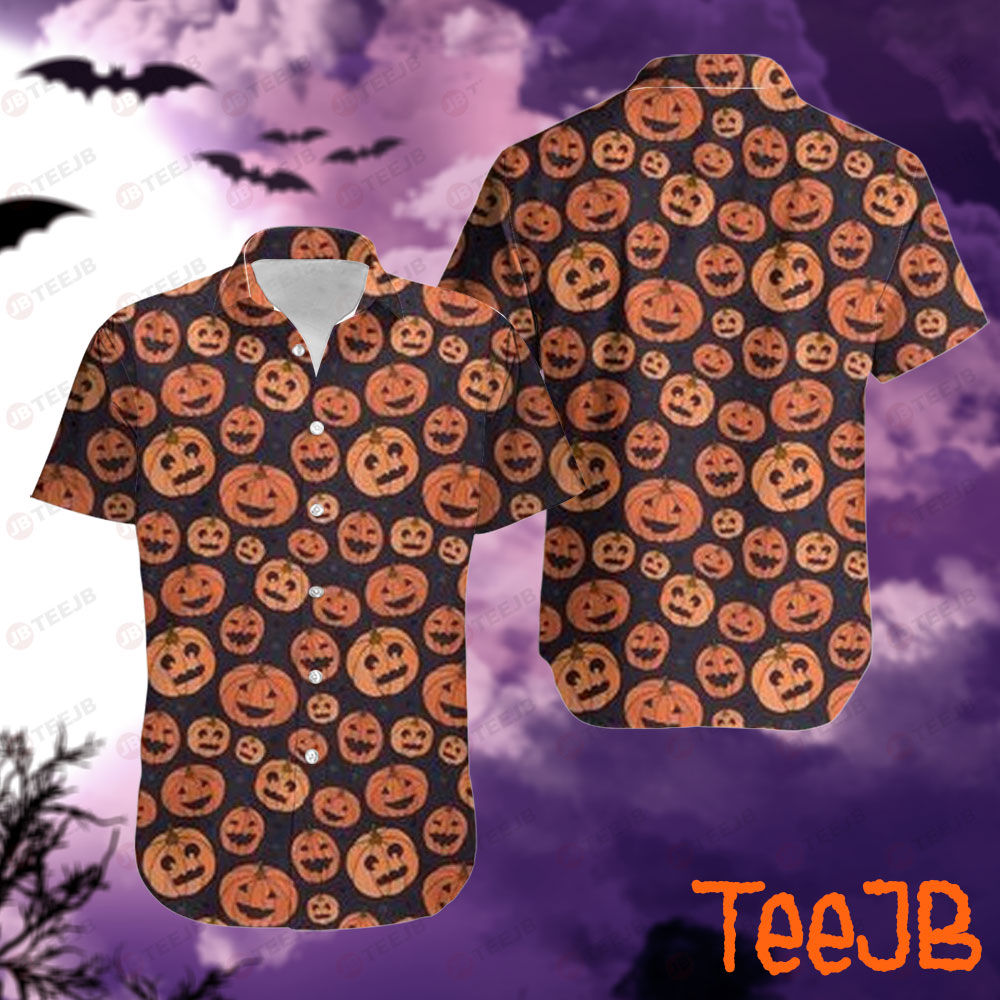 Pumpkins Halloween Pattern 006 Hawaii Shirt