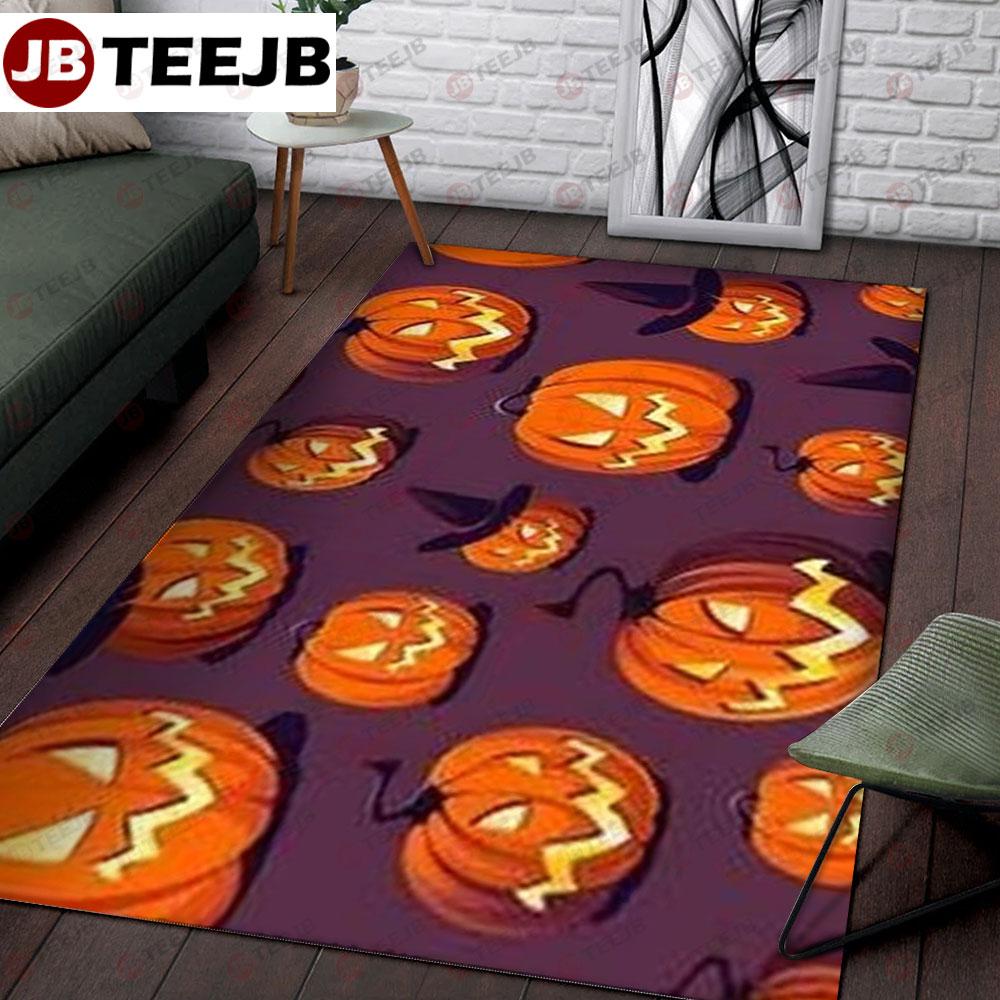 Pumpkins Halloween Pattern 036 TeeJB Rug Rectangle