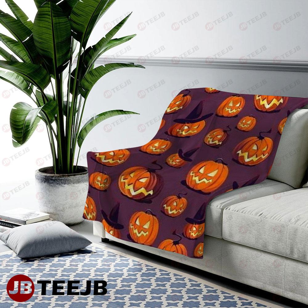 Pumpkins Halloween Pattern 036 TeeJB US Cozy Blanket