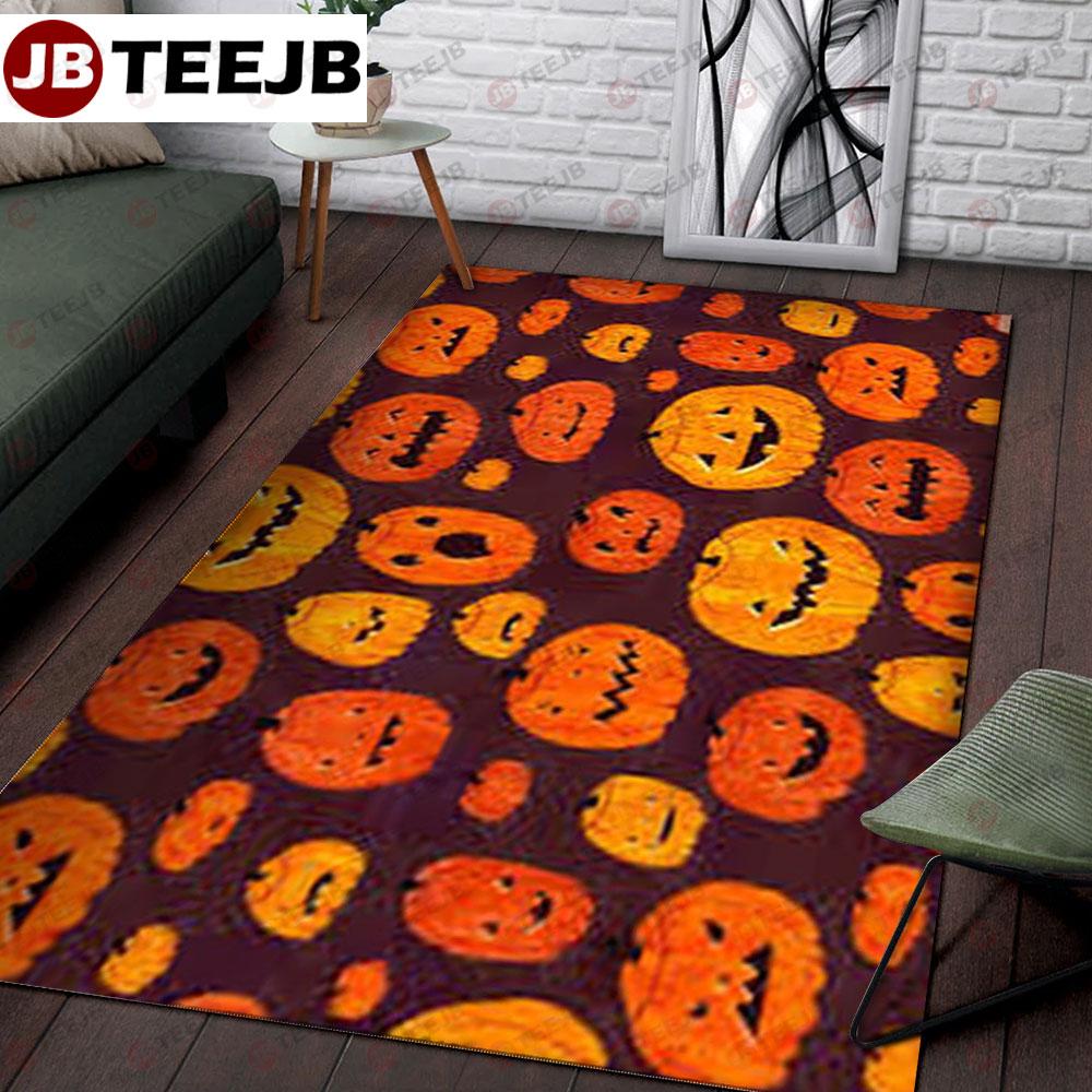 Pumpkins Halloween Pattern 055 TeeJB Rug Rectangle