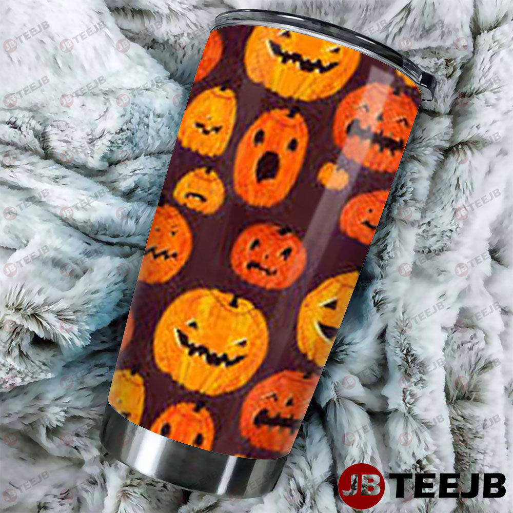 Pumpkins Halloween Pattern 055 Tumbler