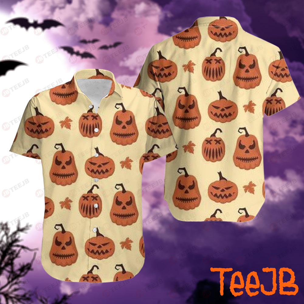 Pumpkins Halloween Pattern 067 Hawaii Shirt