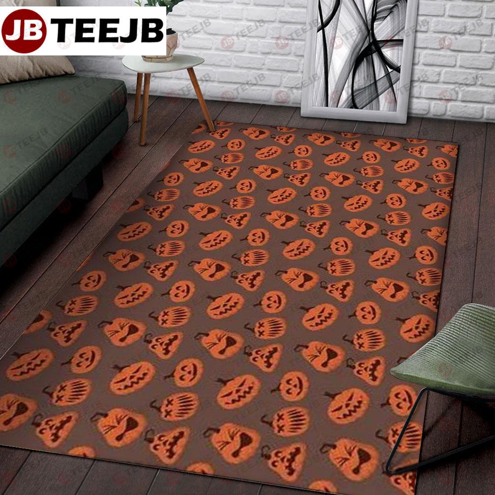 Pumpkins Halloween Pattern 069 TeeJB Rug Rectangle