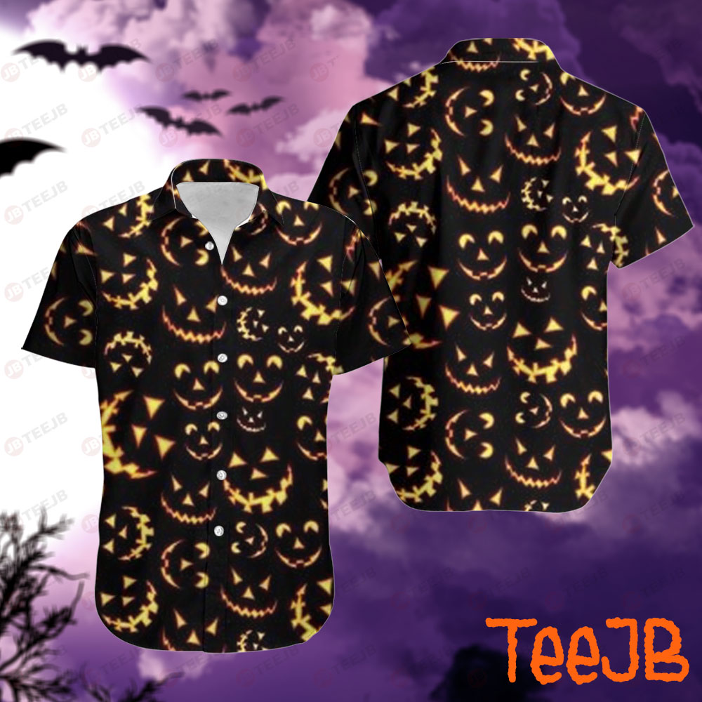Pumpkins Halloween Pattern 099 Hawaii Shirt