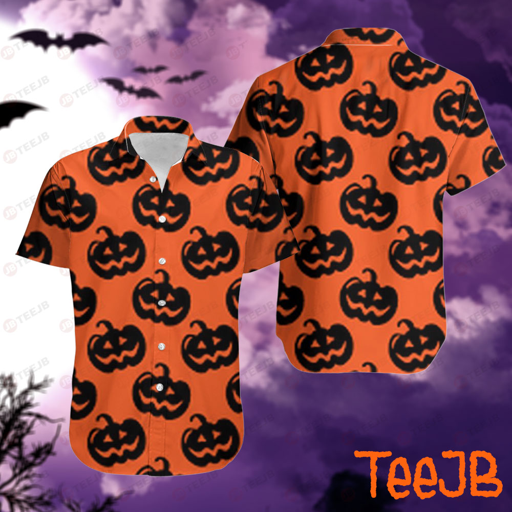 Pumpkins Halloween Pattern 107 Hawaii Shirt