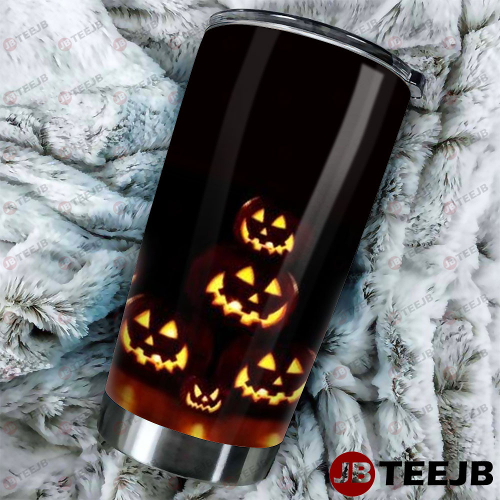 Pumpkins Halloween Pattern 111 Tumbler