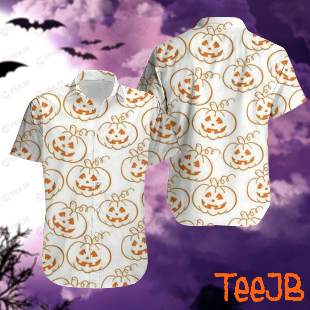 Pumpkins Halloween Pattern 166 Hawaii Shirt