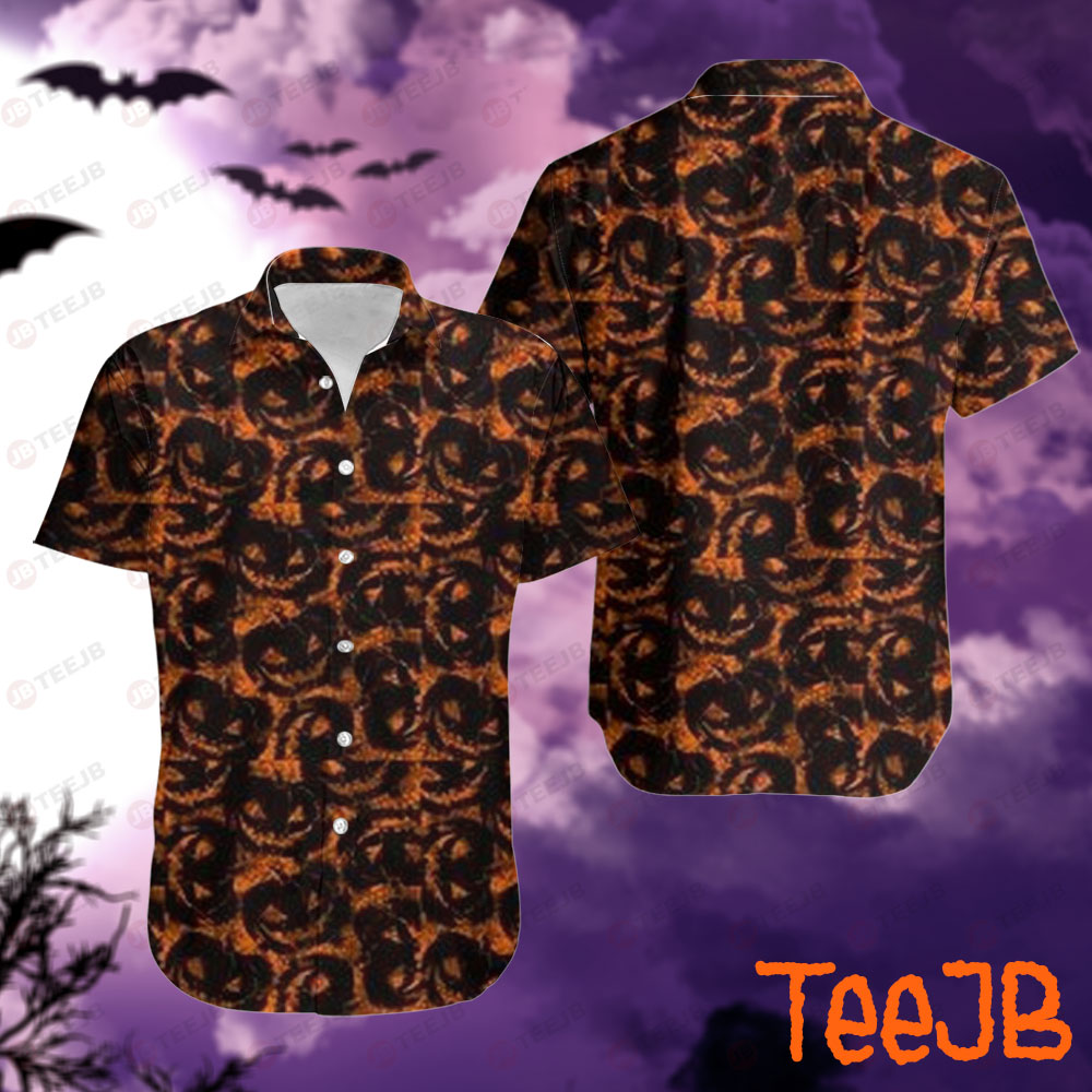 Pumpkins Halloween Pattern 235 Hawaii Shirt