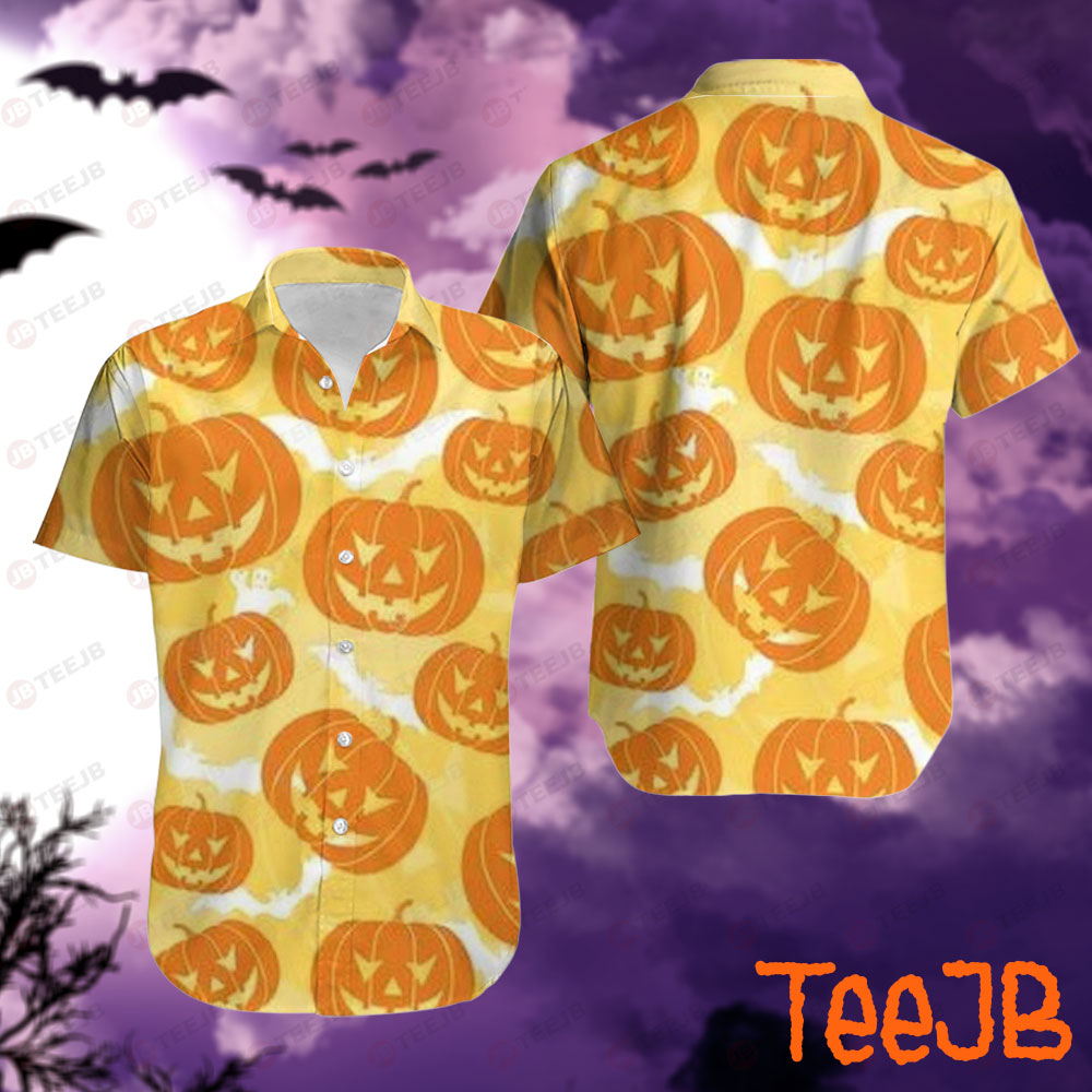 Pumpkins Halloween Pattern 241 Hawaii Shirt
