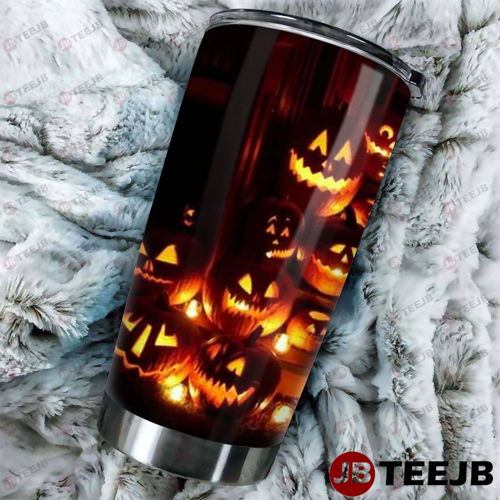 Pumpkins Halloween Pattern 407 Tumbler