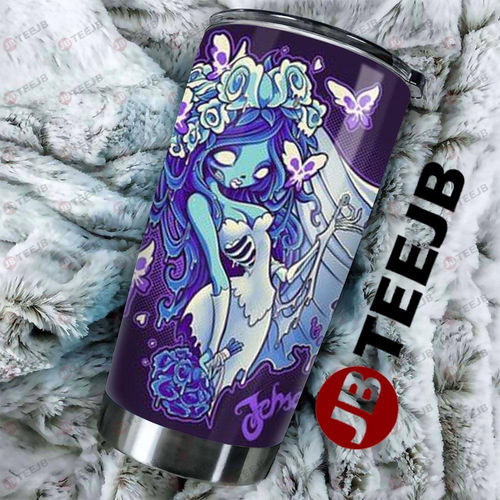 Purple Art Corpse Bride Halloween TeeJB Tumbler