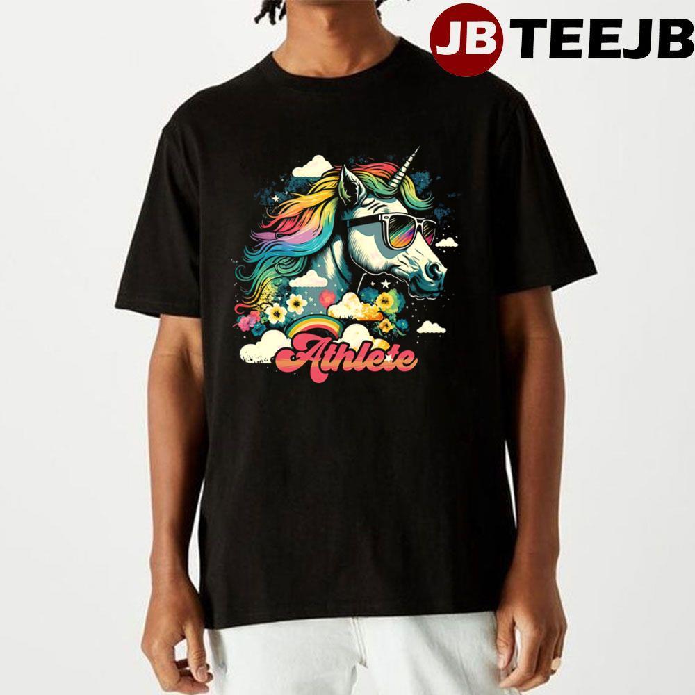 Rainbow Unicorn Athlete TeeJB Unisex T-Shirt