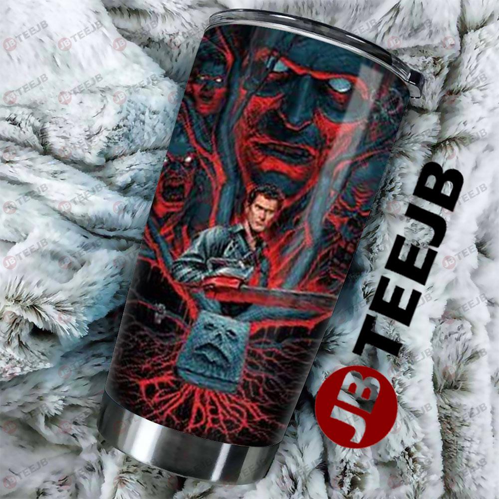 Red Light Ash Williams Evil Dead Ii Halloween TeeJB Tumbler