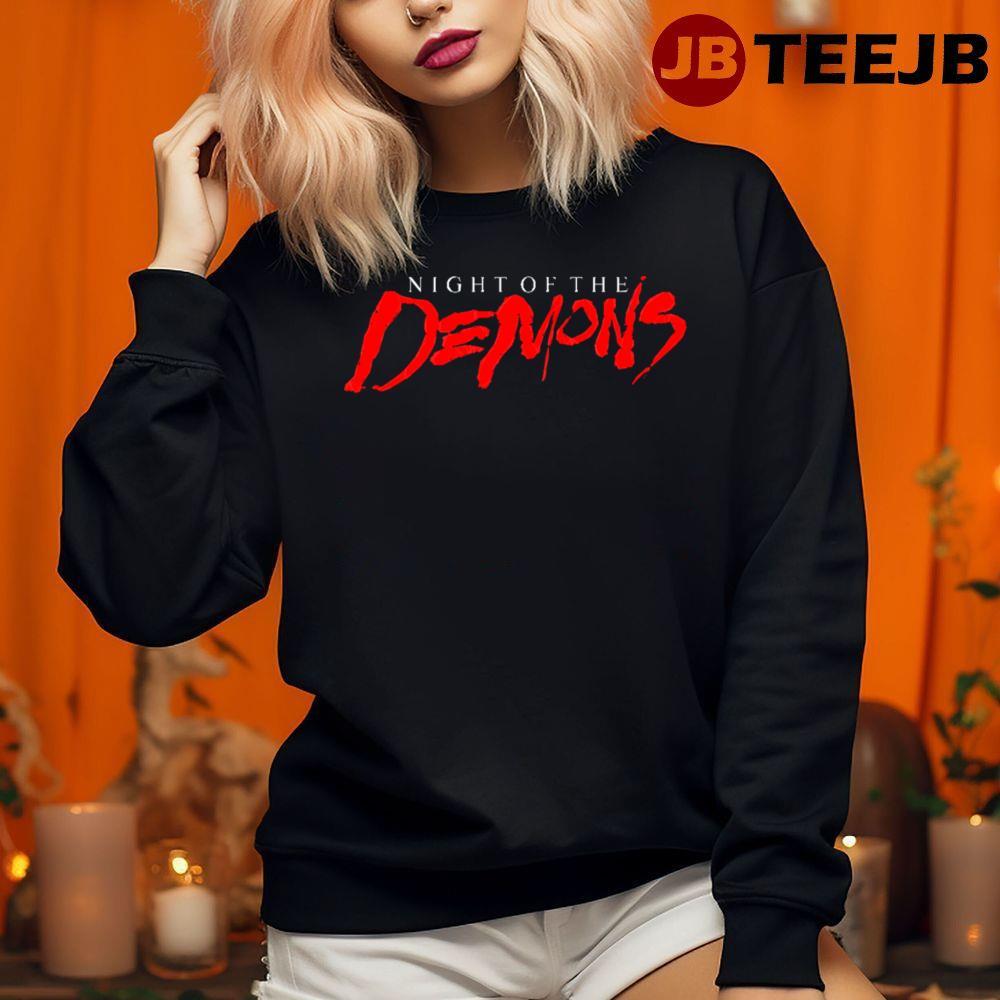 Red Logo Night Of The Demon Happy Halloween TeeJB Unisex Sweatshirt