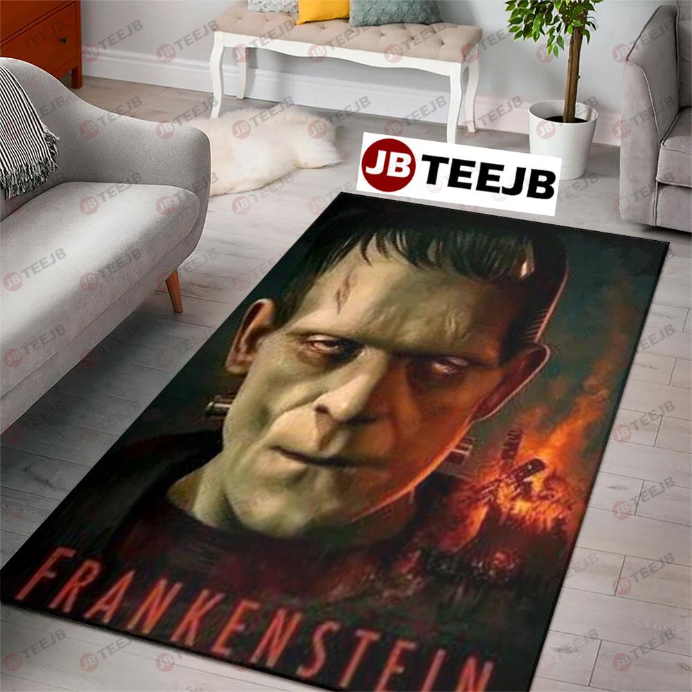 Red Smoke Frankenstein Halloween TeeJB Rug Rectangle