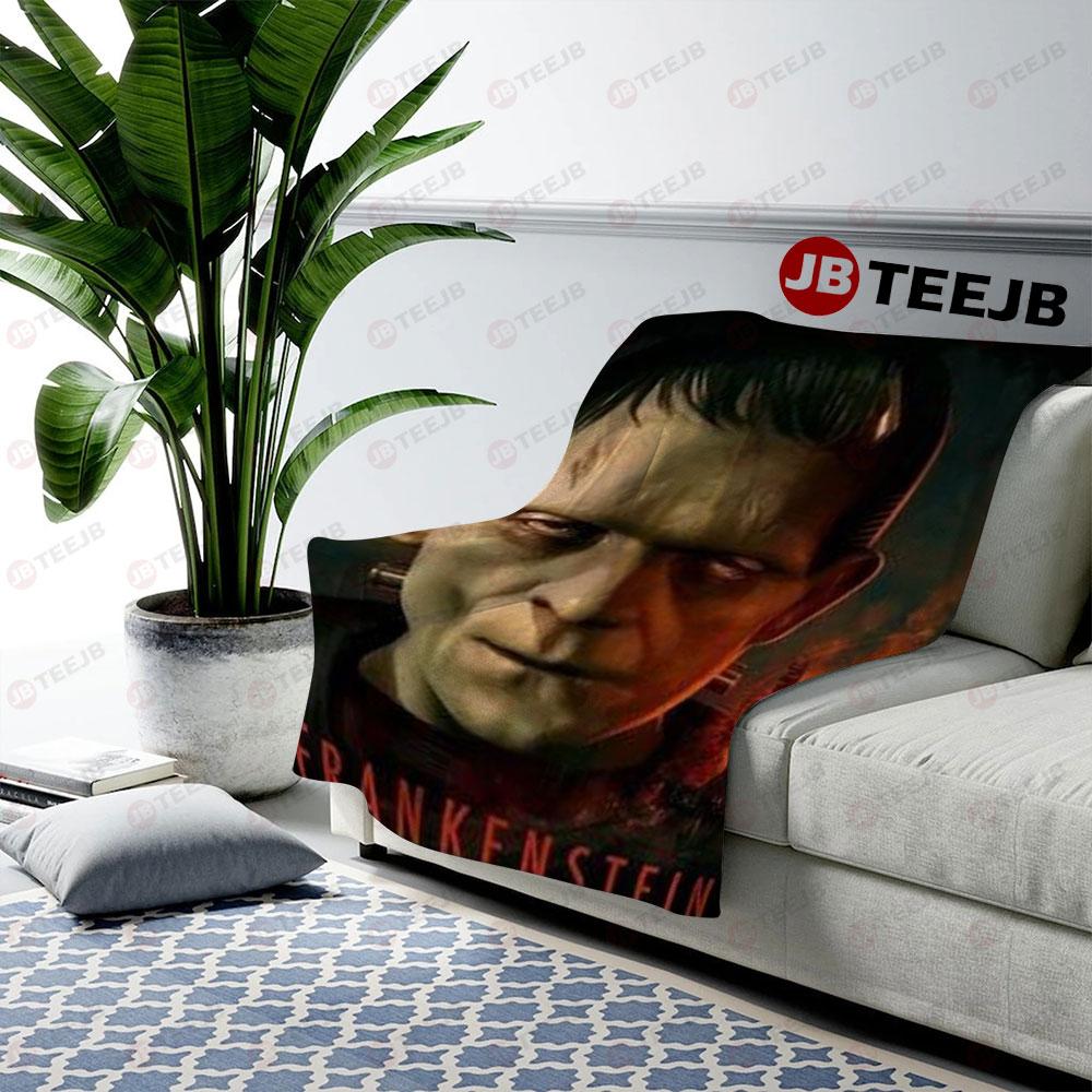 Red Smoke Frankenstein Halloween TeeJB US Cozy Blanket