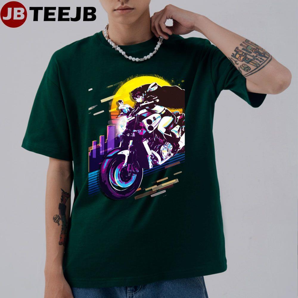 Retro Art Girl Motobike Black Rock Shooter TeeJB Unisex T-Shirt