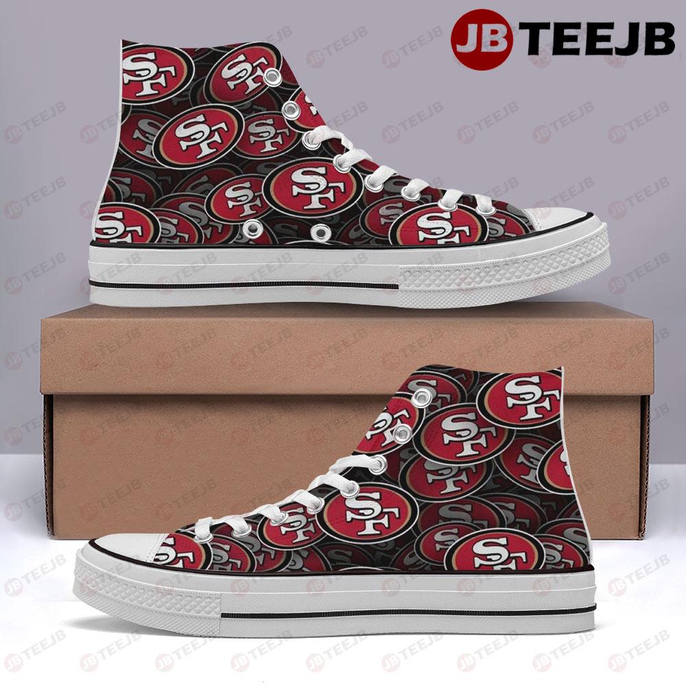 San Francisco 49ers 23 American Sports Teams TeeJB High Top Retro Canvas Shoes