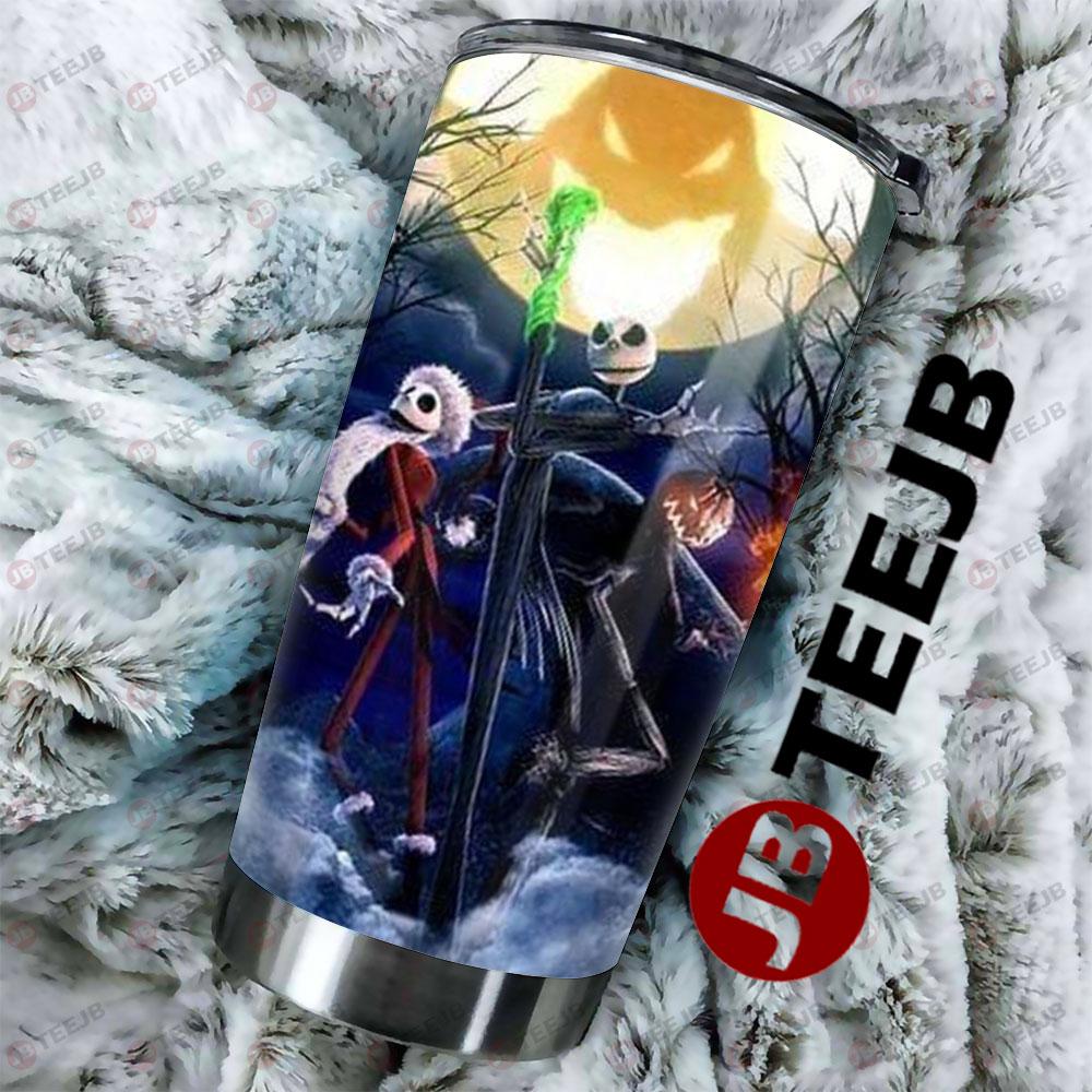 Santa With Moon Oogie Boogie Jack Skellington The Nightmare Before Christmas Halloween TeeJB Tumbler