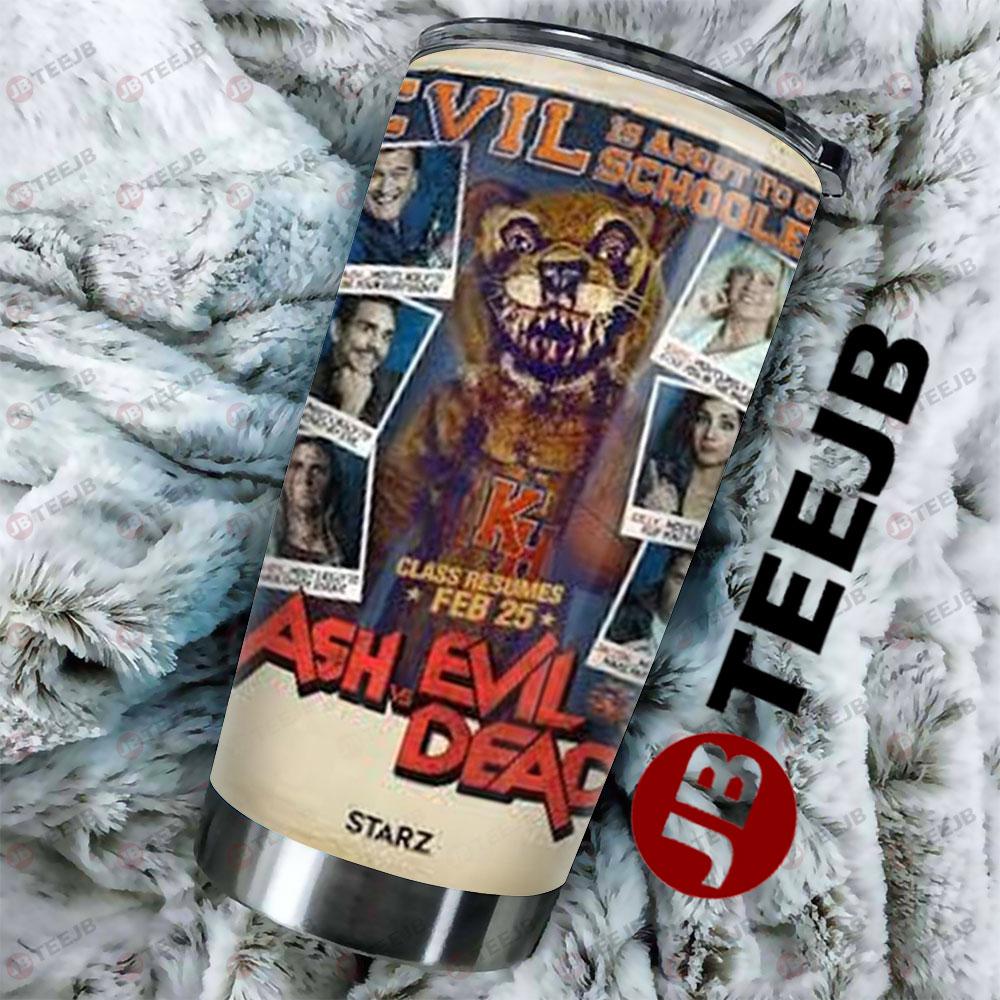 Schooled Ash Vs Evil Dead Halloween TeeJB Tumbler