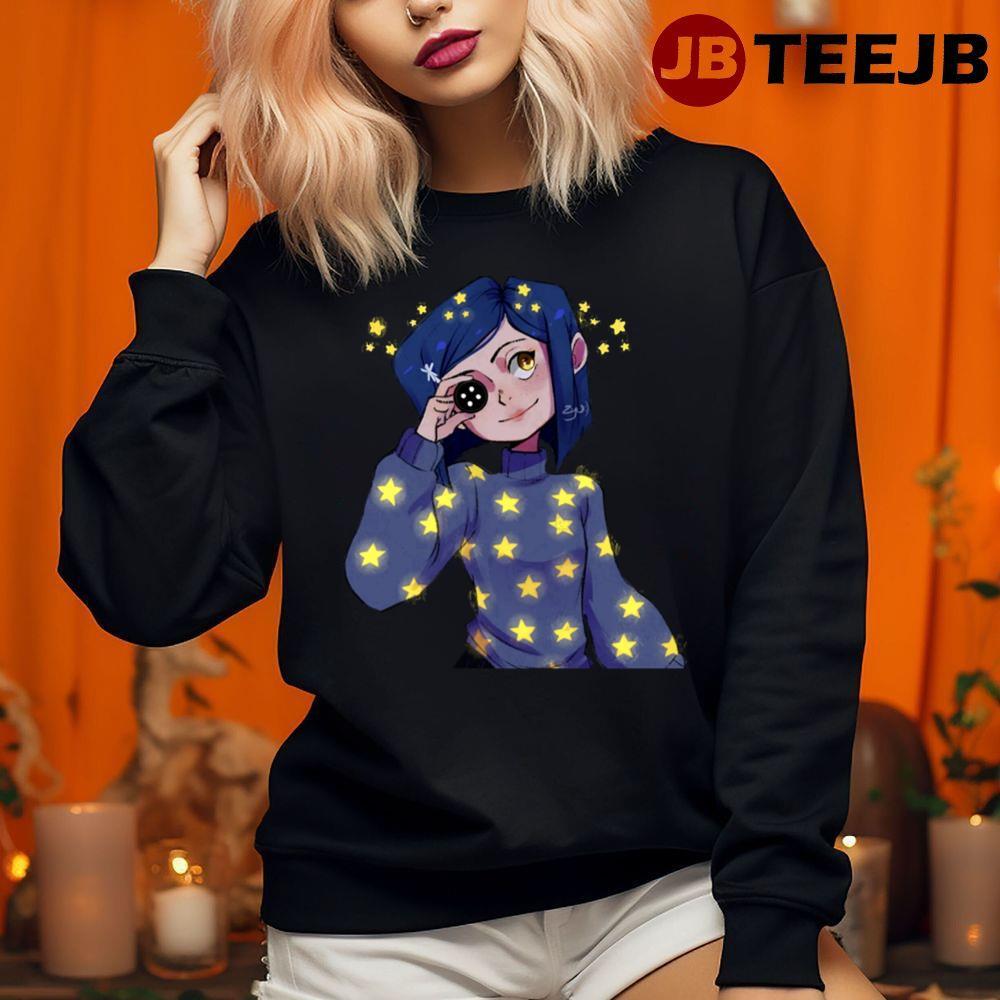 Shining Stars Coraline Happy Halloween TeeJB Unisex Sweatshirt