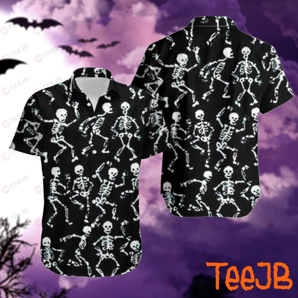 Skeletons Halloween Pattern 327 Hawaii Shirt