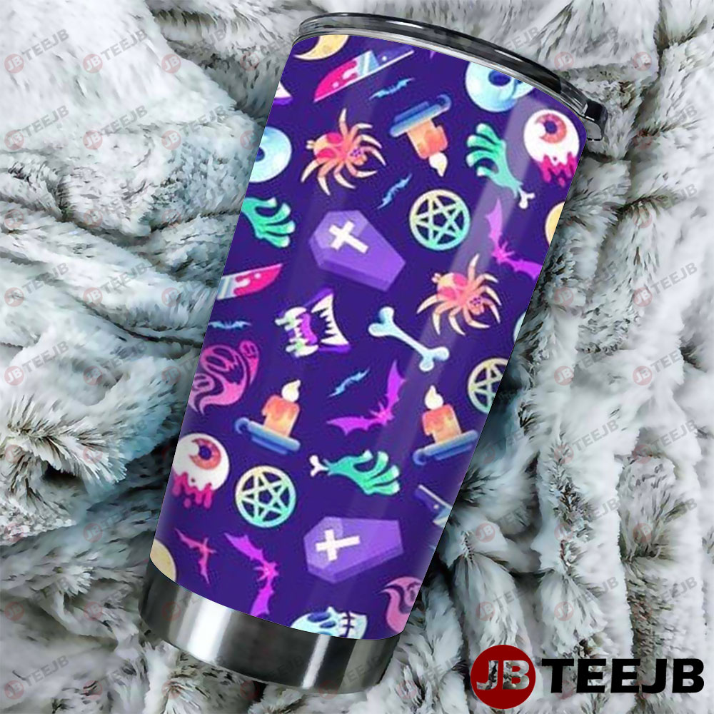 Skulls Boos Halloween Pattern 104 Tumbler