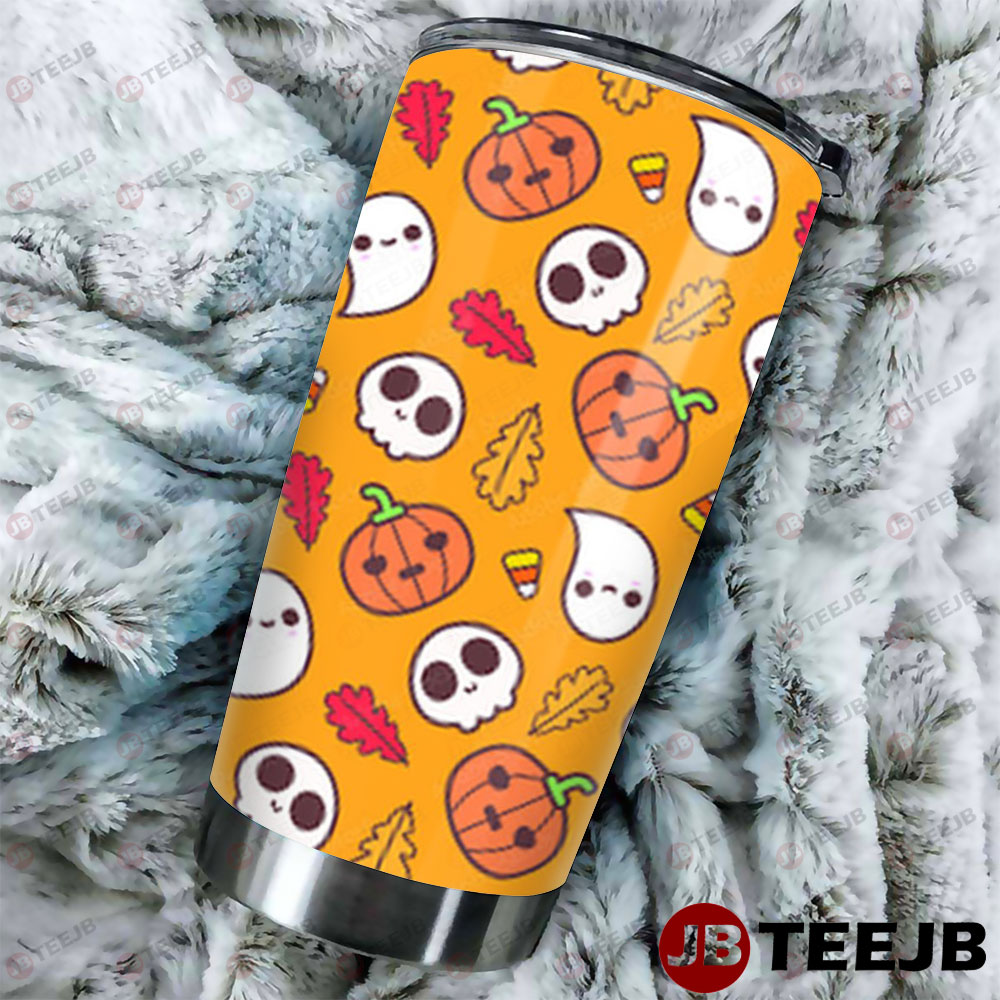 Skulls Boos Pumpkins Halloween Pattern 030 Tumbler