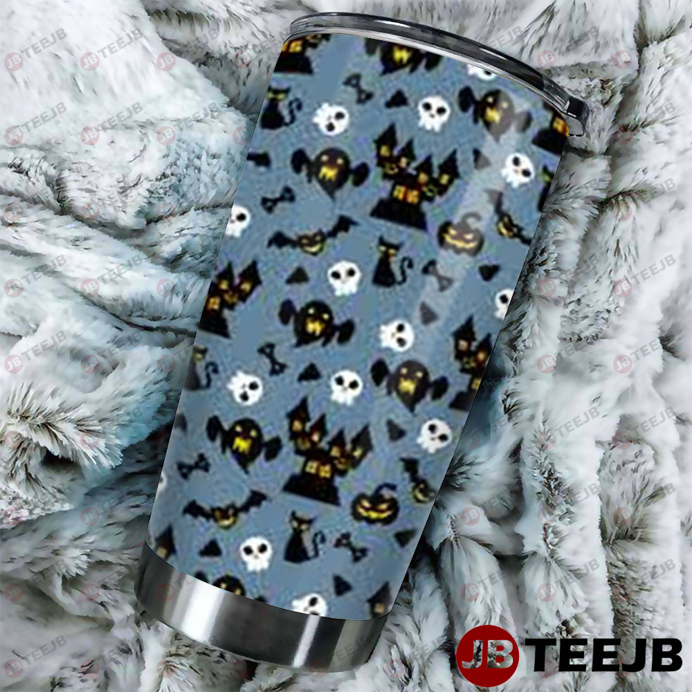 Skulls Halloween Pattern 039 Tumbler