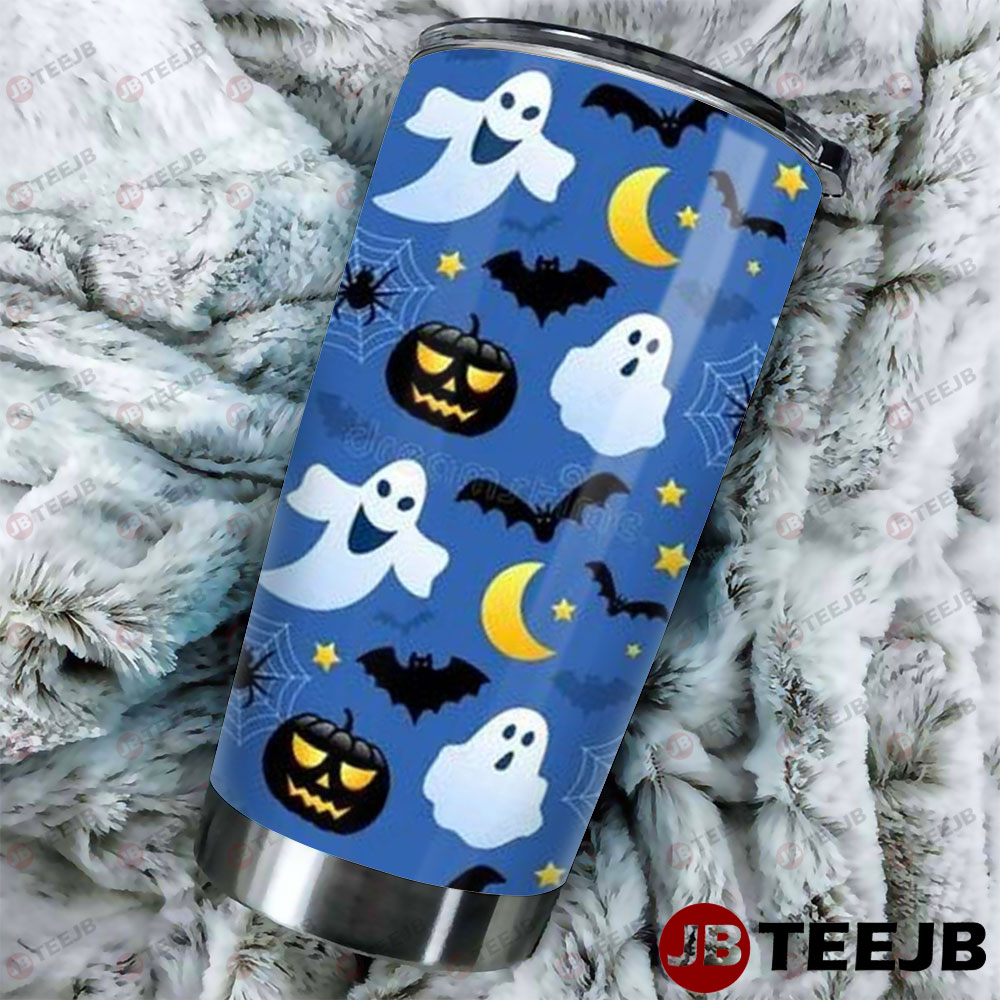 Spiders Bats Boos Halloween Pattern 121 Tumbler