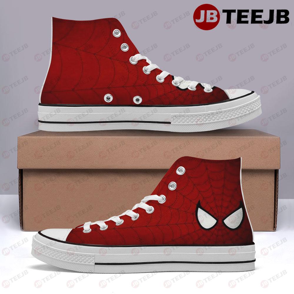 Spiders Halloween Pattern 389 TeeJB High Top Retro Canvas Shoes