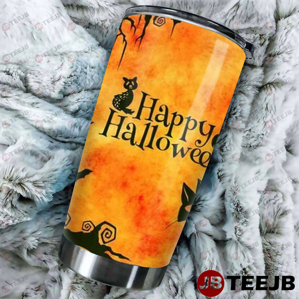 Spiders Pumpkins Halloween Pattern 185 Tumbler