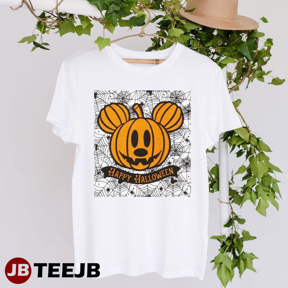 Spiderwebs With Mickey Mouse Pumpkin TeeJB Unisex T-Shirt