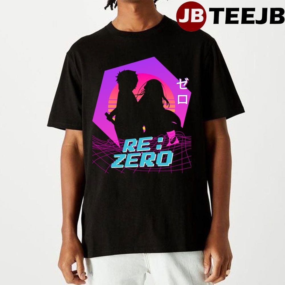 Subaru Emilia Vaporwave Rezero TeeJB Unisex T-Shirt