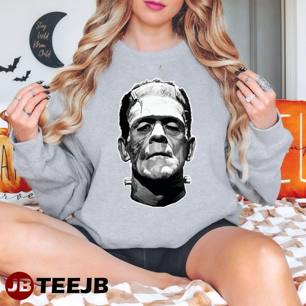 The Monster Grays Version Frankenstein Happy Halloween TeeJB Unisex Sweatshirt