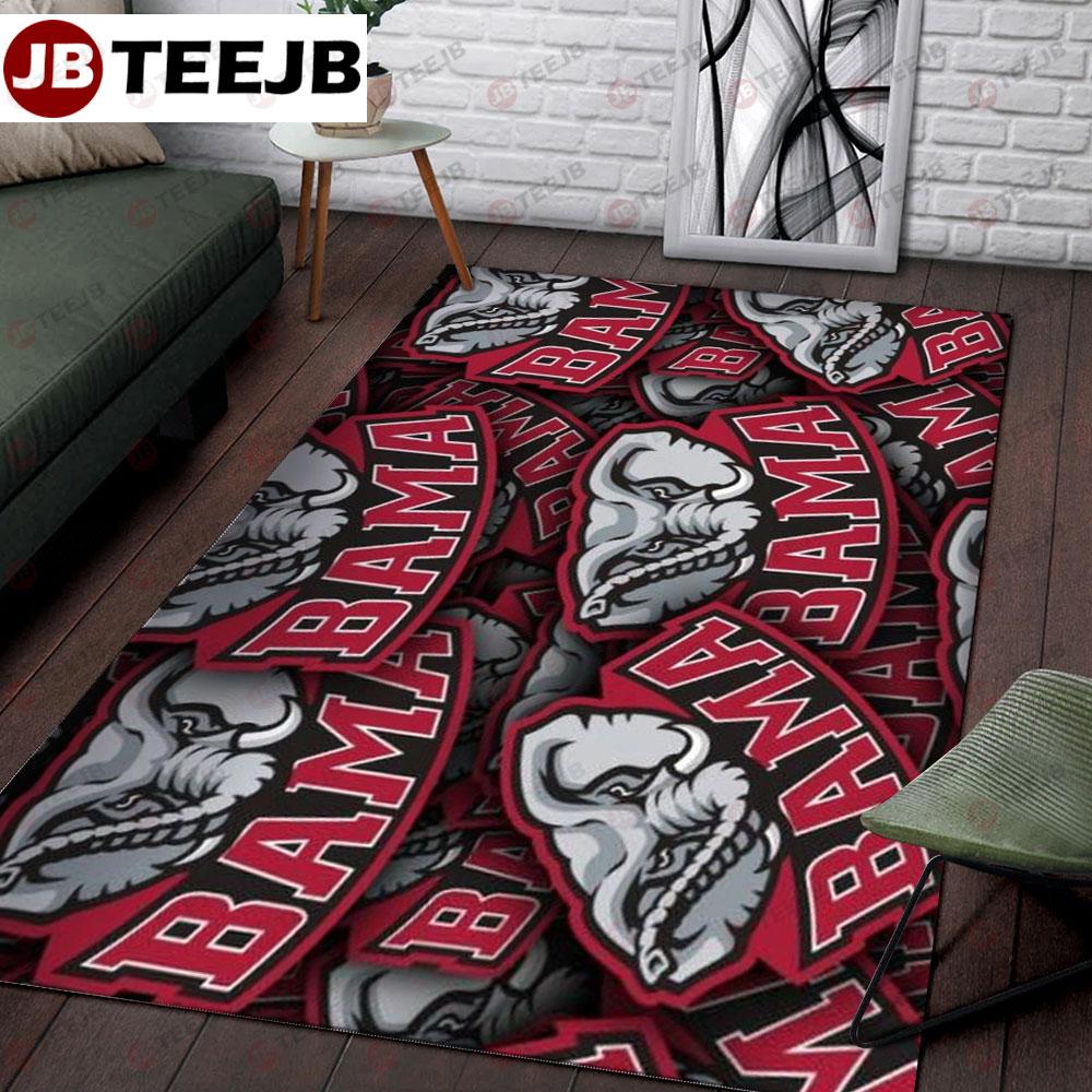 University Of Alabama Bama American Sports Teams TeeJB Rug Rectangle