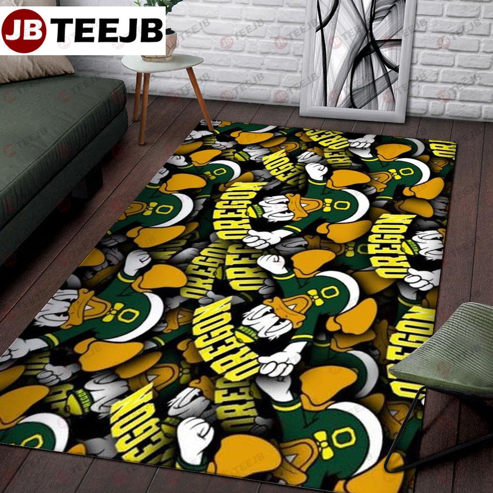 University Of Oregon Ducks 22 American Sports Teams TeeJB Rug Rectangle