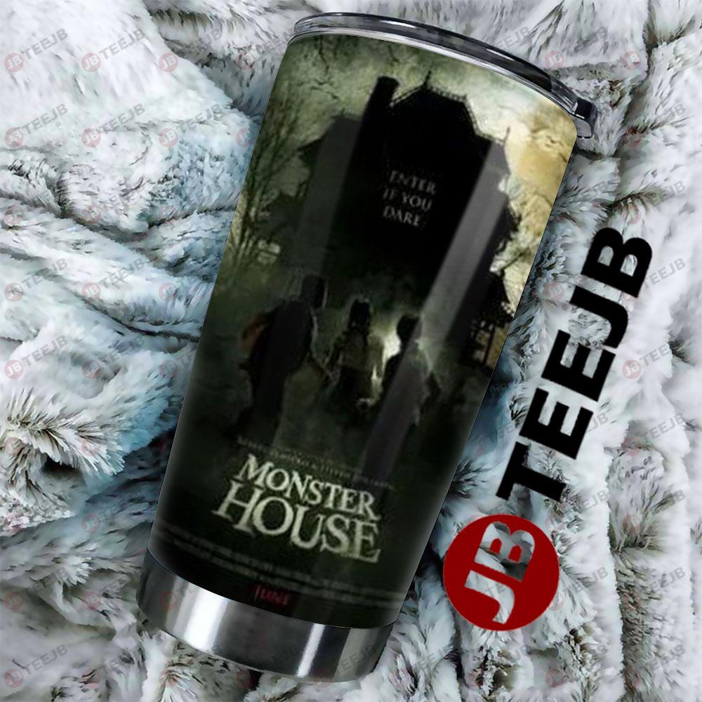 Vintage Style Monster House Halloween TeeJB Tumbler